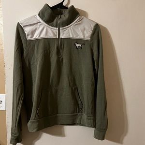 Victoria’s Secret olive green quarter zip sweatshirt x-small